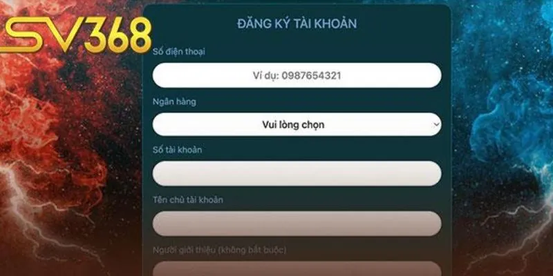 Chi tiết các bước hướng dẫn đăng ký SV368 nhanh chóng