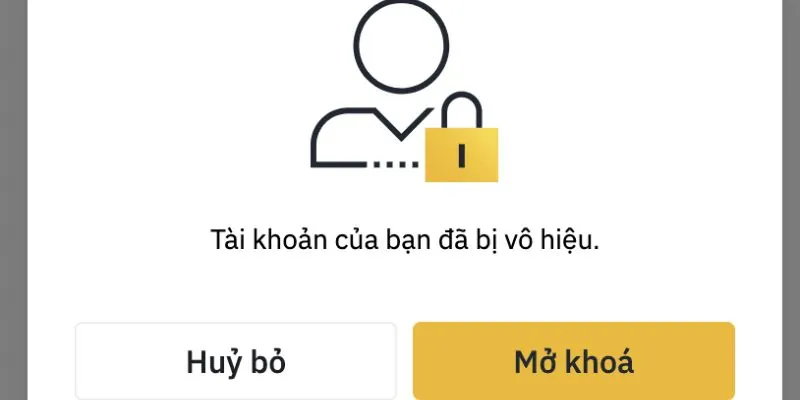 Khóa tài khoản dẫn đến thiết bị không vào hệ thống thành công